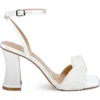 Jewel Badgley Mischka Fayola Ankle Strap Sandal In White