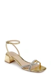 Jewel Badgley Mischka Fern Ankle Strap Sandal In Gold