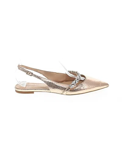 Pre-owned Jewel Badgley Mischka Flats In Gold
