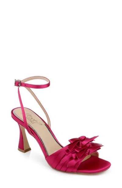 Jewel Badgley Mischka Flory Ankle Strap Sandal In Red