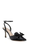 Jewel Badgley Mischka Francine Ankle Strap Pointed Toe Sandal In Black