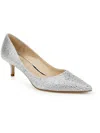 Jewel Badgley Mischka Frenchie Womens Rhinestone Pumps In Silver