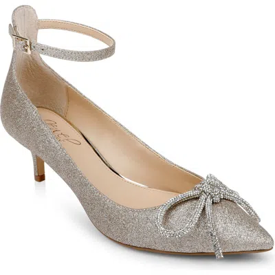 JEWEL BADGLEY MISCHKA JEWEL BADGLEY MISCHKA GERANIUM POINTED TOE KITTEN HEEL PUMP