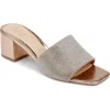 Jewel Badgley Mischka Harlyn Slide Sandal In Rose Gold
