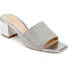 Jewel Badgley Mischka Harlyn Slide Sandal In Silver
