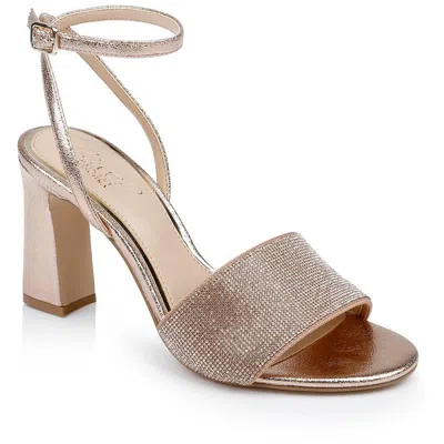 Jewel Badgley Mischka Hattie Womens Jeweled Man Made Block Heels In Multi