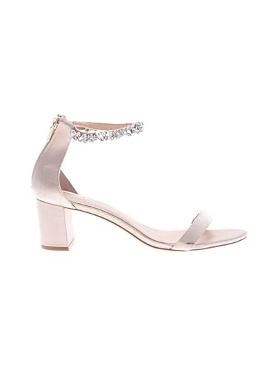 Pre-owned Jewel Badgley Mischka Heels In Tan