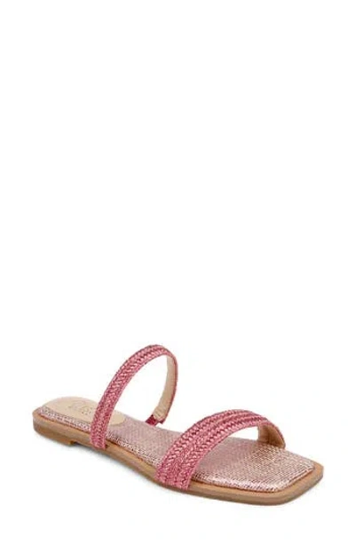 Jewel Badgley Mischka Helena Slide Sandal In Red