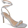 Jewel Badgley Mischka Hosana Ankle Strap Sandal In Silver