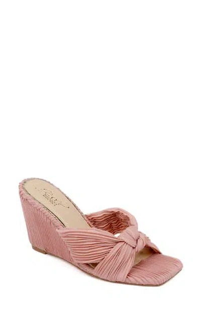 Jewel Badgley Mischka Hype Wedge Slide Sandal In Pink