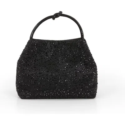 Jewel Badgley Mischka Joy Mix Crystal Mini Bucket Handbag In Black