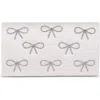 Jewel Badgley Mischka Julia Crystal Bow Flap Clutch In White