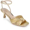 Jewel Badgley Mischka Jw5233 Womens Bow Manmade Ankle Strap In Gold