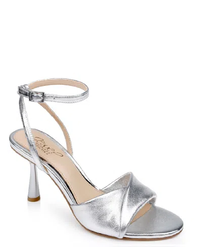 Jewel Badgley Mischka Kaia Dress Evening Sandal In Silver Leather