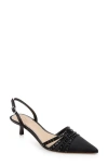 Jewel Badgley Mischka Katalina Evening Pump In Black Satin