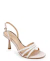 Jewel Badgley Mischka Kathryn Evening Sandal In Champagne Satin