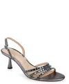 Jewel Badgley Mischka Kathryn Evening Sandal In Smoke Fabric