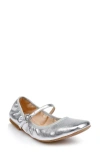 Jewel Badgley Mischka Kaya Ballerina Evening Flat In Silver Metallic