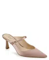 Jewel Badgley Mischka Kaylin Mary Jane Pointed Toe Mule In Blush Satin