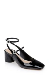 Jewel Badgley Mischka Keilani Ankle Strap Mary Jane Pump In Black Patent