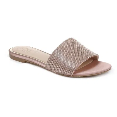 Jewel Badgley Mischka Khaleesi Womens Slip On Open Toe Slides In Multi