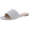 Jewel Badgley Mischka Khaleesi Womens Slip On Open Toe Slides In White