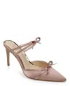 Jewel Badgley Mischka Klarise Pointed Toe Mule In Blush Satin