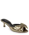 Jewel Badgley Mischka Kora Slide Sandal In Gold Metallic Fabric