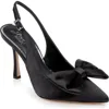 Jewel Badgley Mischka Kourtnay Slingback Pointed Toe Pump In Black Satin