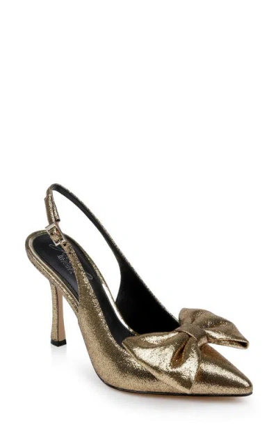 Jewel Badgley Mischka Kourtnay Slingback Pointed Toe Pump In Gold