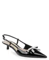 Jewel Badgley Mischka Krystia Evening Pump In Black Patent Polyurethane