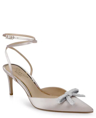 Jewel Badgley Mischka Kynlee Evening Pump In Champagne Satin