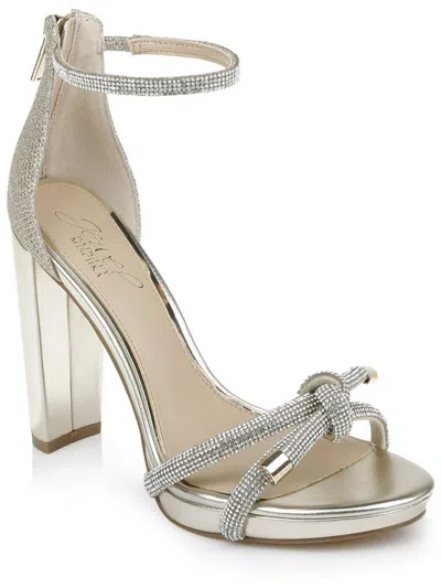 Jewel Badgley Mischka Lexie Womens Glitter Dressy Pumps In Silver