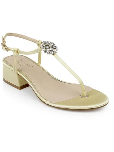 Jewel Badgley Mischka Lizette Womens Glitter Ankle Strap Heels In Multi