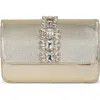Jewel Badgley Mischka Lux Faux Leather Envelope Clutch In Gold