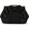 Jewel Badgley Mischka Mae Bow Pouch Clutch In Black