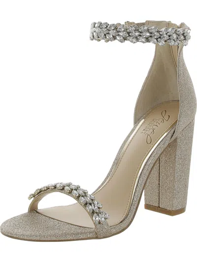 Jewel Badgley Mischka Mayra Womens Satin Heels In Multi