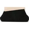 Jewel Badgley Mischka Millie Mini Pleated Clutch In Black