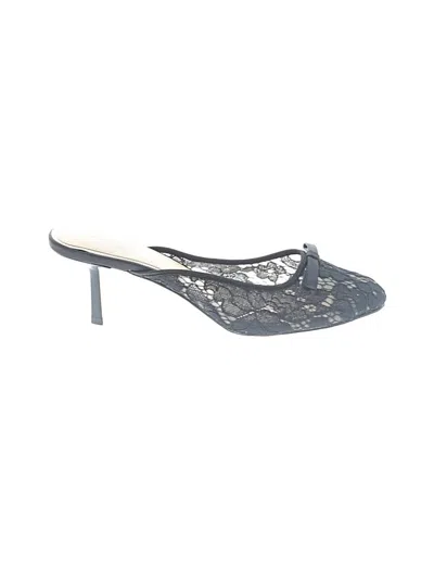 Pre-owned Jewel Badgley Mischka Mule/clog In Gray