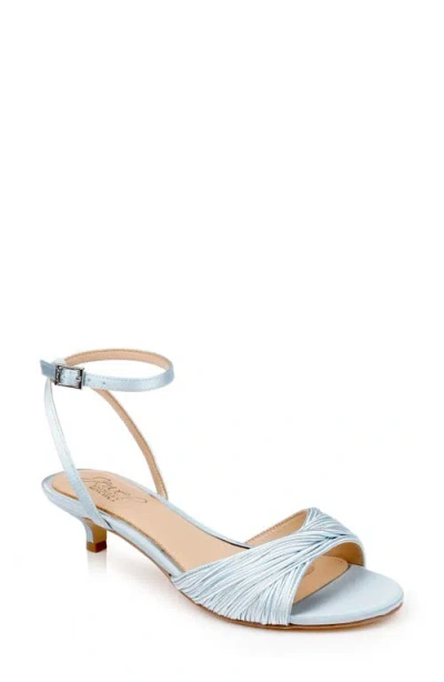 Jewel Badgley Mischka Nance Ankle Strap Kitten Heel Sandal In Sky Blue