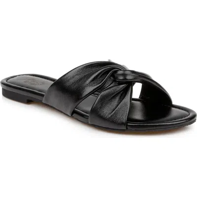 Jewel Badgley Mischka Nicolet Sandal In Black Leather