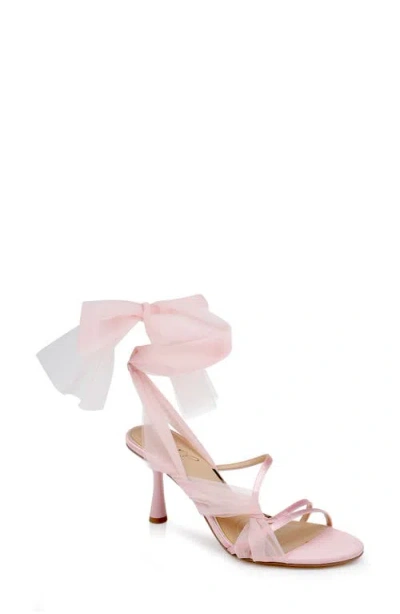 Jewel Badgley Mischka Norris Ankle Wrap Sandal In Pink