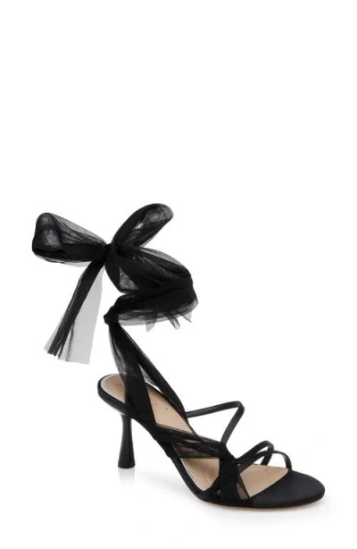 Jewel Badgley Mischka Norris Ankle Wrap Sandal In Black