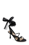 Jewel Badgley Mischka Norris Ankle Wrap Sandal In Black/black