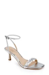 Jewel Badgley Mischka Nyx Ankle Strap Sandal In Silver