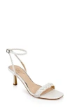 Jewel Badgley Mischka Nyx Ankle Strap Sandal In White