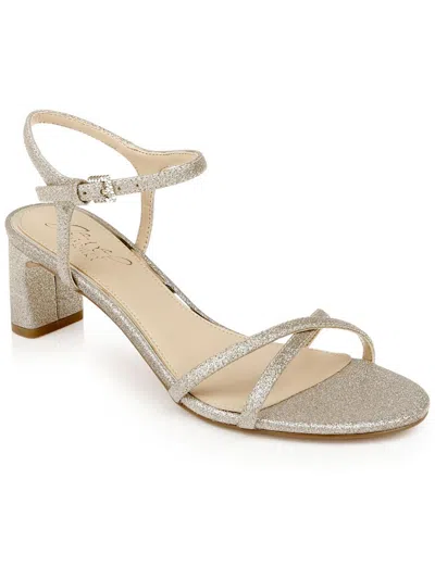 Jewel Badgley Mischka Omari Womens Glitter Dressy Heels In Multi