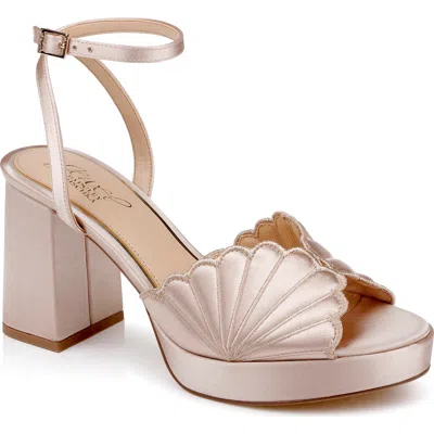 Jewel Badgley Mischka Paola Ankle Strap Platform Sandal In Pink