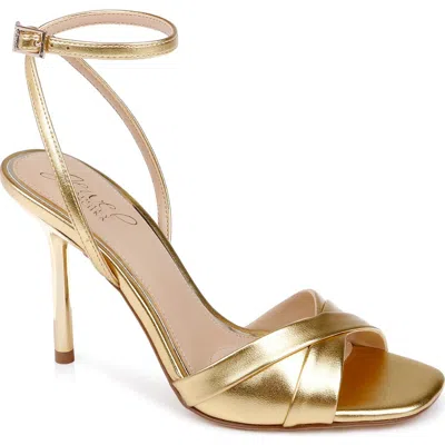 Jewel Badgley Mischka Parisa Ankle Strap Sandal In Gold