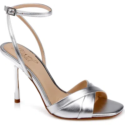 Jewel Badgley Mischka Parisa Ankle Strap Sandal In Silver